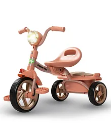 Baybee Flyer Baby Tricycle for Kids, Smart Plug & Play Kids Cycle with Eva Wheels, Head Light, Music & Storage Baskets (Pink)
