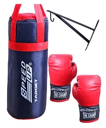 Speed up Kids Polyester Boxing Kit with Gloves and Wall Bracket