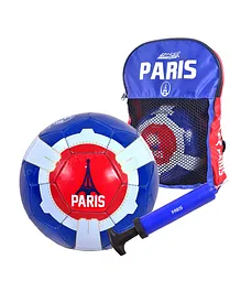 Speed-Up Paris Football Soccer with Bag and Pump Multicolor