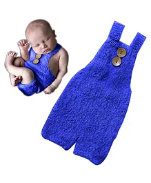 Babymoon Knitted Romper Baby Newborn Photography Photoshoot Props Costumes - Darkblue