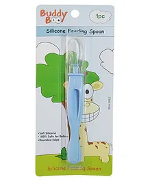 Buddyboo Silicone Baby Feeding Spoon - Blue