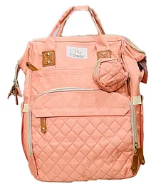 Fareto Premium Quality Diaper Bag for Mother  Multipurpose Stylish Diaper Bag Pack Of 1 - Peach