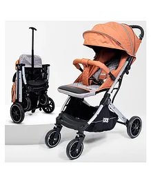BeyBee Premium Stroller Pram for Baby| Portable Lite Baby Stroller | Travel Friendly Pre Installed Baby Trolley Stroller for Kids Infants Newborn|Stroller for Kids of Age 0 to 3 Years (Peach)