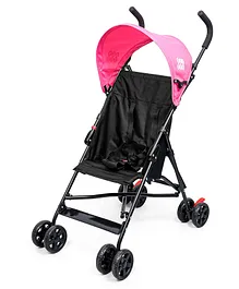 BeyBee Travel-Friendly Compact Baby Stroller Pram for Newborn Baby|with 5 Point Safety Harness Adjustable seat Recline with Canopy|Easy Foldable and Carry |Kids Age 0-2 Years 15 Kg Capacity (Pink)