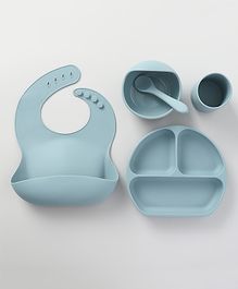 Silicone Feeding Set - Blue Silicone Feeding Set - Blue