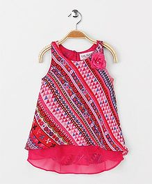 Soul Fairy Sleveless Printed Layered Top - Pink Soul Fairy Sleveless Printed Layered Top - Pink