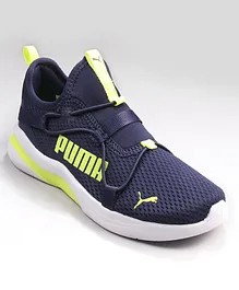 Puma Slip On Sports Shoes - Navy Blue & Electric Lime