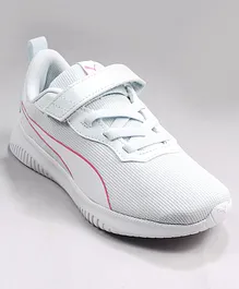 PUMA Velcro Closure Sports Shoes - Dewdrop White & Fast Pink