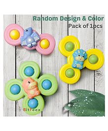 BitFeex Baby Spinner Suction Cup Bath Spinner Toy for Kids Pack of 1 - Multicolor