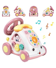NEGOCIO Baby Musical Cell Phone Toy, Interactive Telephone Car Toy with Sound, Light and Universal Wheel, Learning Toddler Toys for Girls and Boys Birthday Christmas Xmas Gifts 1 2 3 4 Year Old - COLOR MAY VARY