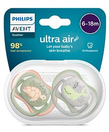 Avent SCF085/60 Soother Air Orthodontic Pacifiers Pack of 2 - Offwhite