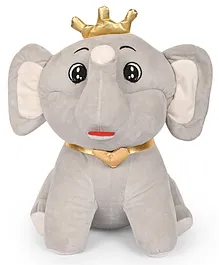 Besties Adorable Crown Elephant Soft Toy Grey - Height 30 cm