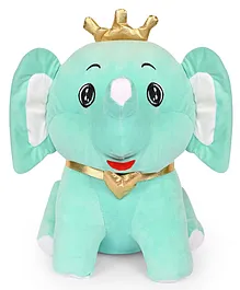 Besties Adorable Crown Elephant Soft Toy Green - Height 30 cm