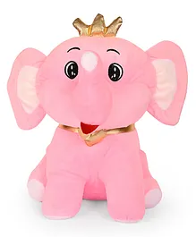Besties Adorable Crown Elephant Soft Toy Pink - Height 30 cm