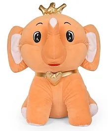 Besties Adorable Crown Elephant Soft Toy Brown - Height 30 cm