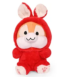 Besties Hoodie Rabbit Soft Toy Red - Height 28 cm