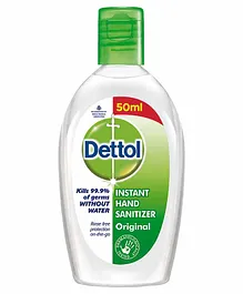 Dettol Hand Sanitizer Liquid Gel 70% Alcohol Kills 99.9% Germs - 50 ml