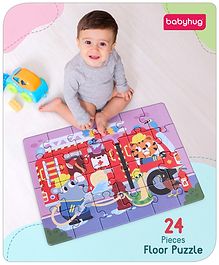 Babyhug Premium 24 Big Pcs  Animal Them Jumbo Jigsaw Floor Puzzle| Montessori Pre-School Educational and Learning Toy For 3-6 Years Kids| BIS Certified