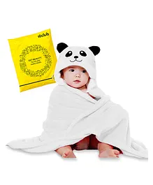 10Club 3-in-1 Baby Blanket (White)  Hooded Wrapper  All-season Swaddle  Towel Robe