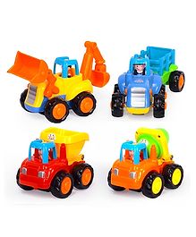 SmartCraft Happy Engineering Vehicles  Pack Of 4 (326) - Multicolour