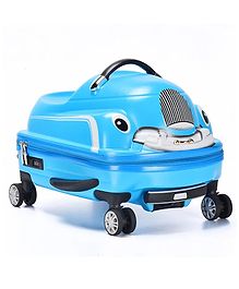 Navrangi Kid's Travel Suitcase Trolley Bag with Playful Car Design for Kids