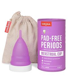 Sirona Large Reusable Menstrual Cup with FDA Approved Medical Grade Silicone - 1 Unit