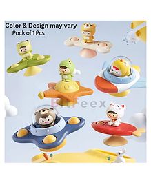 BitFeex Spinner Cute Cartoon Waterproof Suction Cup Spinning Top Pack of 1-(Random Design)