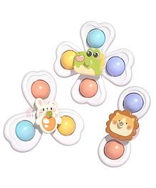 BitFeex Spinner Animal Spinners Both Toy Waterproof Suction Cup Spinning Top Rotating For Boys Girls-Multicolor- Pack of 3