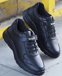 LIBERTY Leap Text Detailed Velcro Closure School Shoes - Black