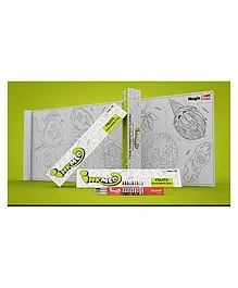 Inkmeo Reusable Fruits Colouring Roll - White Green