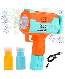 Fiddlerz Bubble Gun for Kids Leak Proof Rechargeable Bubble Machine Toy for Kids Automatic Bubble Blower with Light, Music | Best Gift for Your Kids - Color May Vary