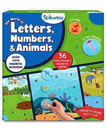 Skillmatics Magnetic Matching Activity - Letters, Numbers & Animals, Preschool Learning Toy & Game for Kids, 35+ Magnetic Pieces, Gifts for Boys & Girls Ages 3 to 6