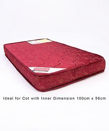 Babyhug High Density Soft Foam Baby Mattress - Maroon (Print May Vary)