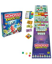 MONOPOLY Knockout Board Game 19 Pieces - Multicolor