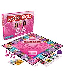 Monopoly: Barbie Edition Board Game With 6 Barbie Theme - Pink