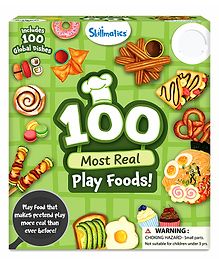 Skillmatics Pretend Play Playset - 100 Most Real Play Foods for Child's Play, Back-to-School Kitchen Accessories, Play Kitchen Toys, Gifts for Boys, Girls, Kids & Toddlers Ages 3 and up