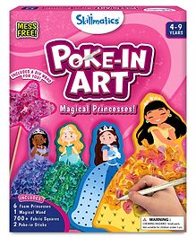 Skillmatics Art & Craft Activity - Poke-in Art Magical Princesses, Mess-Free Art for Kids, Craft Kits, DIY Activity, Gifts for Girls & Boys Ages 4, 5, 6, 7, 8, 9