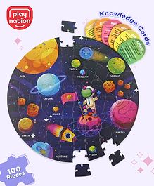 Play Nation Premium 100 Pcs Solar System Colorful Jigsaw puzzle| Montessori Educational Toy for Cognitive Development|BIS Certified| 3 Years+