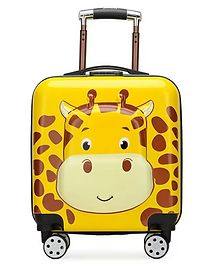 Zikku Kids Travel Trolley Bag, Hard Polycarbonate Case, Light Weight, 360 Degree Wheeling System, Suitcase for Kids  - Giraffe