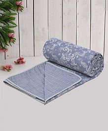 RRC Super Soft Cotton Reversible Dohar For Single Bed  - Grey