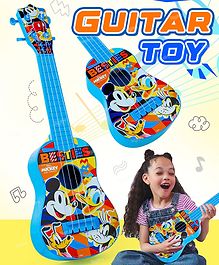 Toysire Big Musical Guitar 4-String Acoustic Mickey Mouse Print  Plastic Guitar Learning Kids Toy Musical Learning Toy