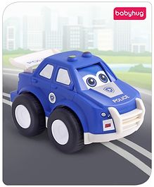 Babyhug Friction Powered Eye Rolling Police Car - Blue