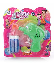 Aditi Toys Elephant Bubble Gun Toy for Kids with 100 ml Bubble Liquid Bottle (Green) Toy Bubble Maker