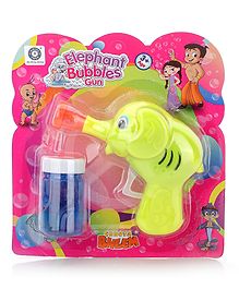 Aditi Toys Elephant Bubble Gun Toy for Kids with 100 ml Bubble Liquid Bottle (Yellow) Toy Bubble Maker