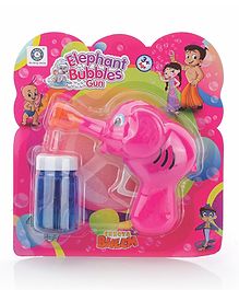 Aditi Toys Elephant Bubble Gun Toy for Kids with 100 ml Bubble Liquid Bottle (Pink) Toy Bubble Maker