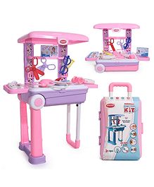 Aditi Toys Premium Doctor Set with Pull & Push Trolley for Kids,Doctor Set with LED Light Instruments, Pretend Play Doctor Set for Kids Above 3 Years, 13 Piece Doctor Kit, BIS Approved (Multicolor)