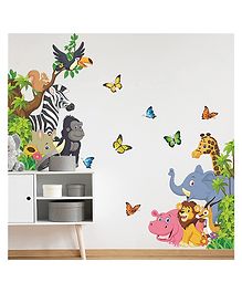 Jaamso Royals Forest Animal Treewall Kids Room Decor Wall Sticker