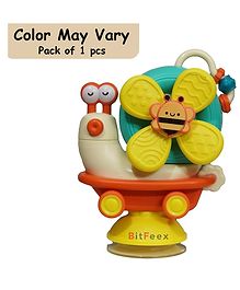 BitFeex Windmill Snail Spin Fun Baby Montessori Sensory Suction Cup Spinner Toys High Chair Toy-Pack of 1 Pcs, Color may vary