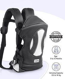 Babyhug Fortune Baby Carrier - 100% Polyester, 4 Positions (Horizontal, Inward, Outward, Back), Ergonomic for 0-12 Months (3.5-14 kg), Adjustable Waistband, Lightweight, Free Size, Hand Washable - Black Babyhug Fortune Baby Carrier - 100% Polyester, 4 Positions (Horizontal, Inward, Outward, Back), Ergonomic for 0-12 Months (3.5-14 kg), Adjustable Waistband, Lightweight, Free Size, Hand Washable - Black