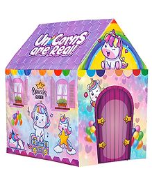 Fiddlerz Hut Type Kids Toys Jumbo Size Play Tent House for Boys and Girls Unicorn Queen - Multicolour